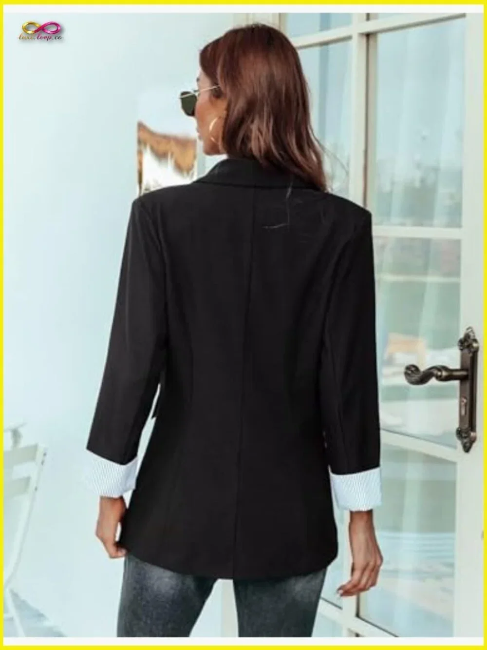 Classic Shawl Collar Blazer Regular Fit Office Casual Long Sleeve Button Front